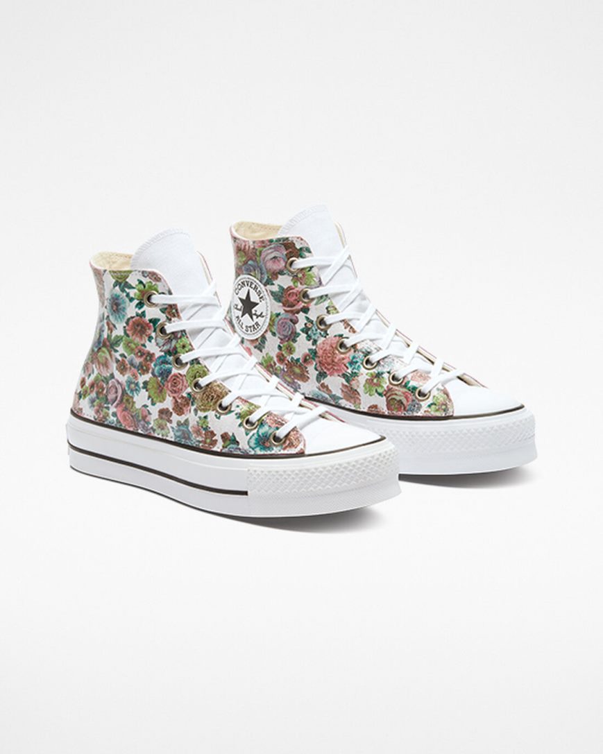 Topanky Na Platforme Converse Chuck Taylor All Star Lift LTD Floral Vysoke Damske Kvetinové | SK JXZRP6